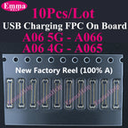 10pcs Charging FPC on MainBoard for Samsung A12 A22 A52 A55 A56 A13 A33 A34 A51 A71 A40 A80 A21S A05 A06 A07 FPC Connector Port