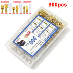 Box Insulated MaleFemale Wire Connector 2.8/4.8/6.3mm Electrical Crimp Terminal Termin Spade Connector Assorted Kit 900pc-135pcs