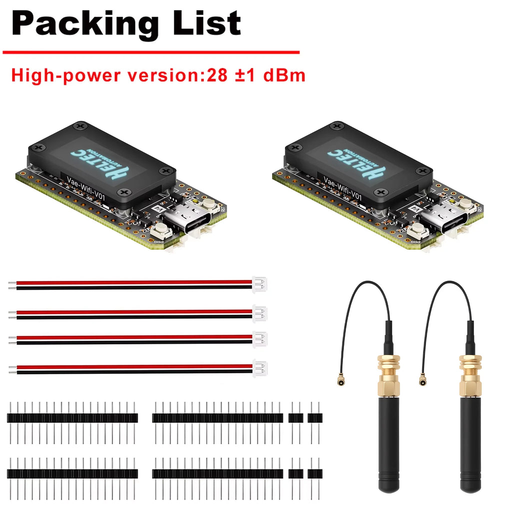 2Pcs Heltec LoRa 32 V4 2Pcs ESP32-S3 SX1262 Meshtastic MeshCore LoRaWAN WiFi BLE OLED Dev Board