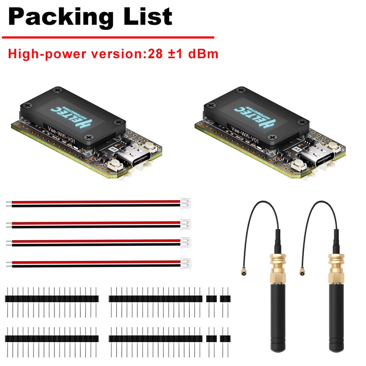 2Pcs Heltec LoRa 32 V4 2Pcs ESP32-S3 SX1262 Meshtastic MeshCore LoRaWAN WiFi BLE OLED Dev Board