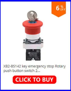 XB2-BS542 Emergency Stop Rotary Push Button Switch 1NC 2NC 1NO/1NC 2 Position Locking 22mm Mushroom Head Button