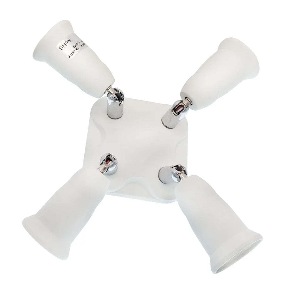 1/3/4/5 in 1 E26 E27 to 3/4/5 E26 E27 Edison Screw LED Lamp Bulb Base Splitter E27 Light Socket Holder Adapter Extender