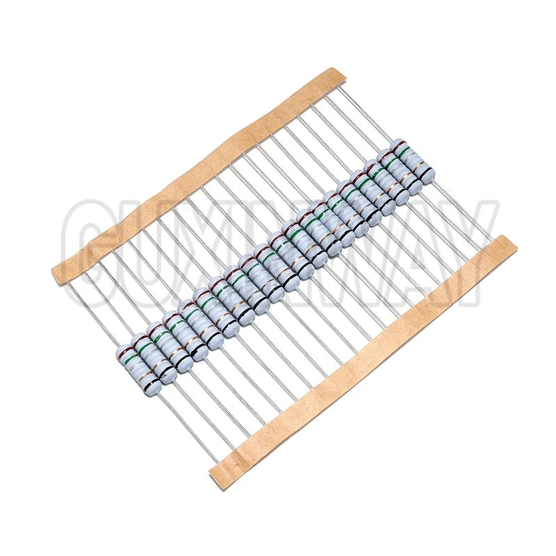20pcs 2W 5% Wirewound Resistor Fuse 0.05R 0.1R 0.15R 1R 2.2R 4.7R 5.1R 10R 20R 22R 47R 51R 100R  0.1 0.22 0.33 0.47 0.5 1 ohm
