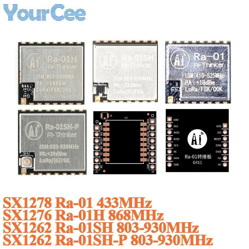 10pcs/1pc SX1276 LoRa Ra-01H 868MHz SX1278 Ra-01 433M SX1276 Ra-01H Spread Spectrum Wifi Wireless Communication Module
