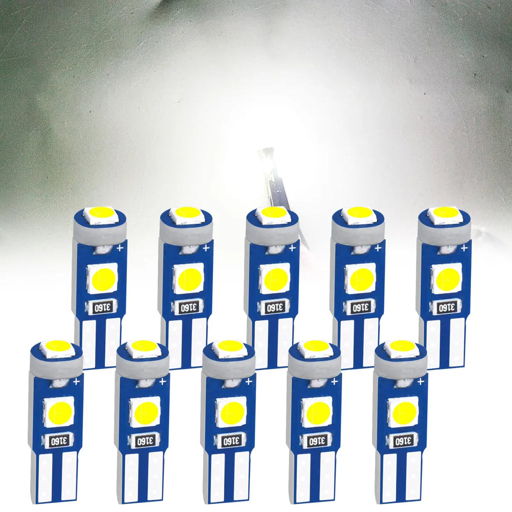 Ultra Bright T5 W1.2W W2.3W 3030 3Chipsets LED Small Bulbs 12V White/Ice Blue/Pink/Yellow/Red for Car Panel and Instrument Light