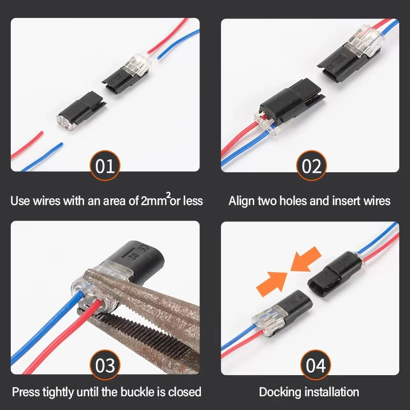 Premium Universal Automotive Wire Connector Plug Detachable Terminal for Reliable Cable Interconnection No Strip Required Strong