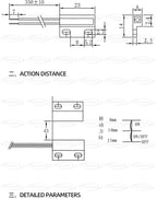 1PCS GPS-23 NO/NC switching Reed Magnetic Control Switch Replace PS-3150 Normally Open/Closed23*14MM Proximity Induction sensor