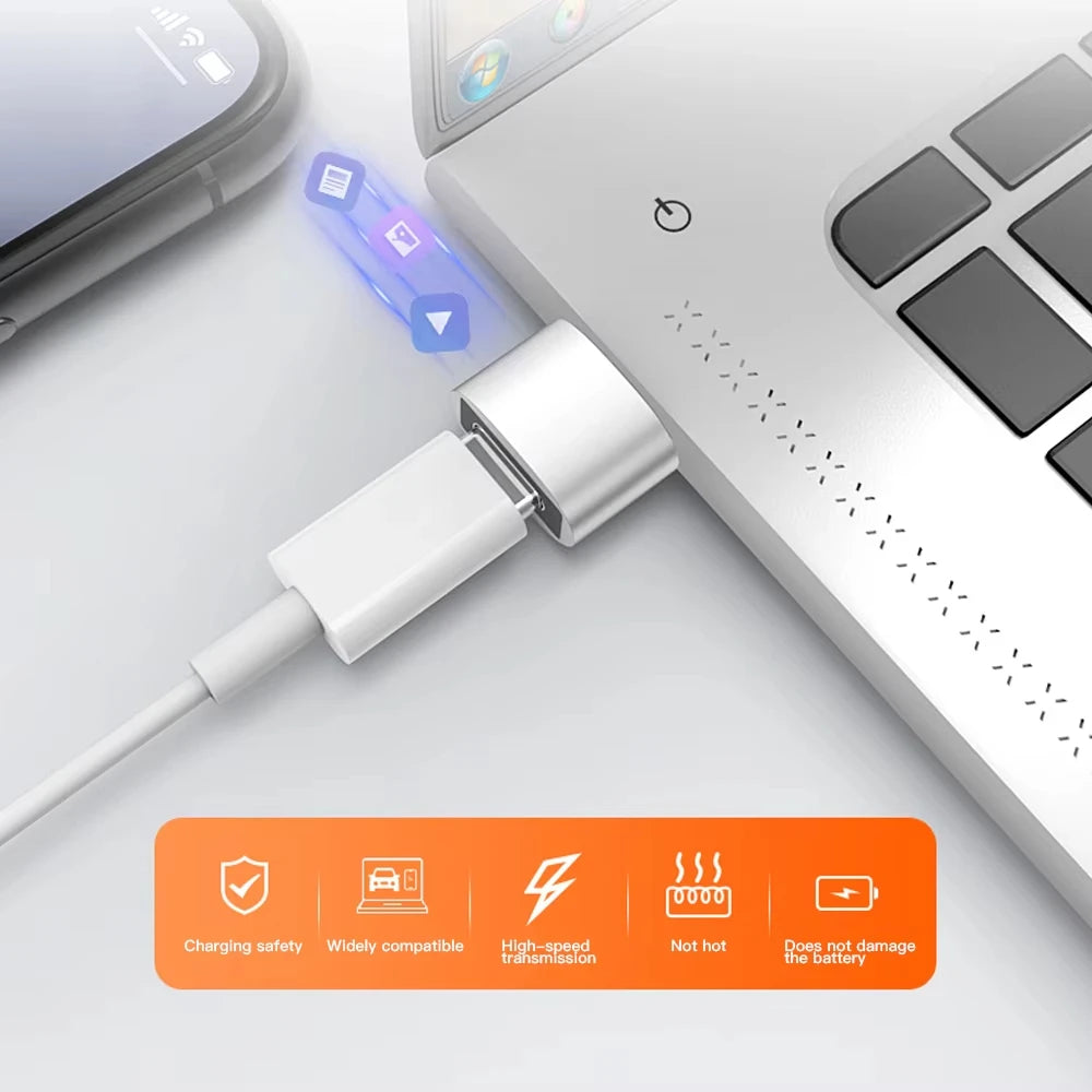 NNBILI 10Pack USB to USB C Adapter USBC Female to USB Male Super Fast Charging and OTG Converter For iPhone Xiaomi Huawei Laptop