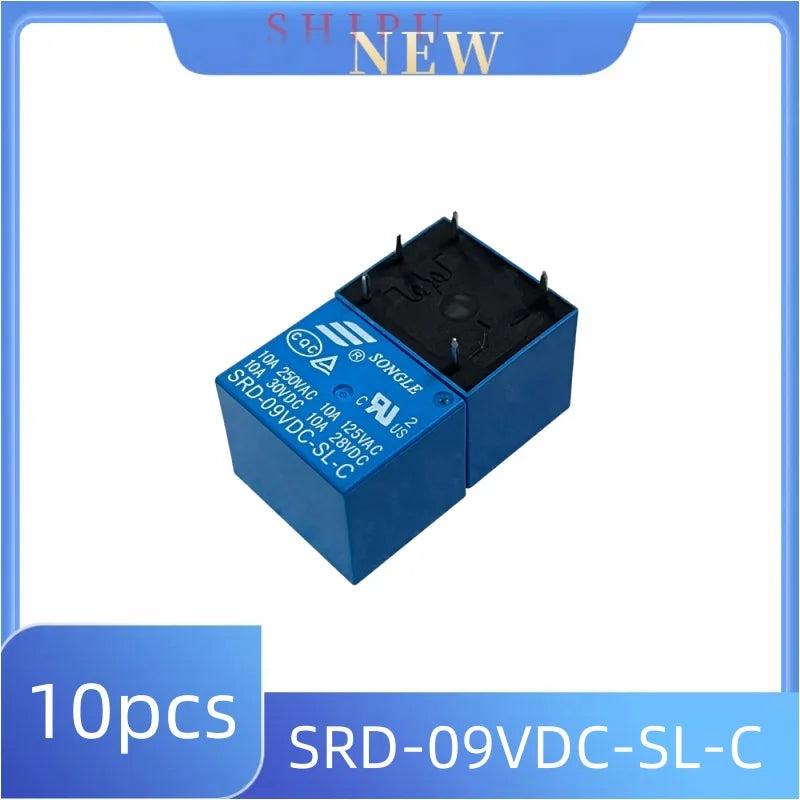 10pcs，SRD-03VDC-SL-C Relay SRD-05 SRD-05VDC-SL-B SRD-24VDC-SL-A SRD-12VDC-SL-C SL C 10A 250VAC 5PIN 3V 5V 9V 12V 24V 48V p