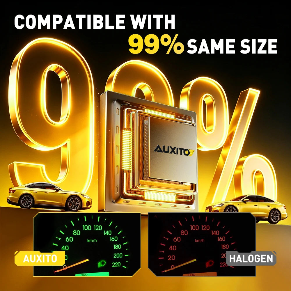AUXITO 2Pcs T10 W5W LED Bulbs Canbus 6500K White Red Yellow 194 168 2825 Interior Light Reading Trunk Dome Map Lamp Super Bright