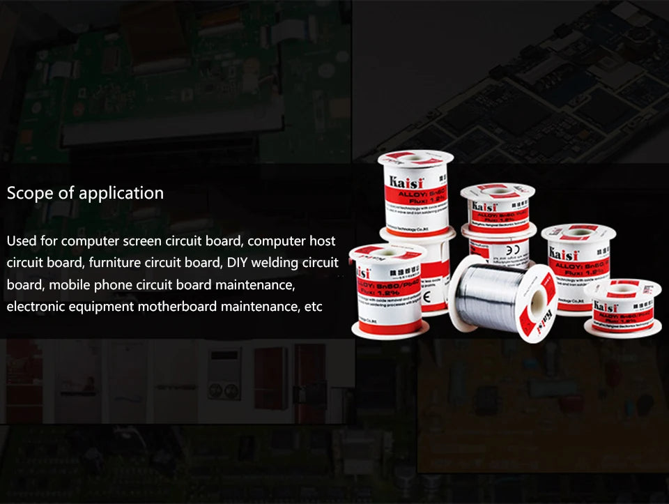 40g/140g 0.3/0.4/0.5/0.6mm Lead Low Melting Point Solder Wire Sn60Pb40 Flux 1.2% High Purity Rosin Tin Wire Mobile Phone Repair