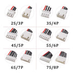 5Pcs JST-XH 2S 3S 4S 5S 6S 7S 8S LiPo Battery Balance Charger Plug Line Extension Cord Wire Balancer Connector Cable 20CM 22AWG