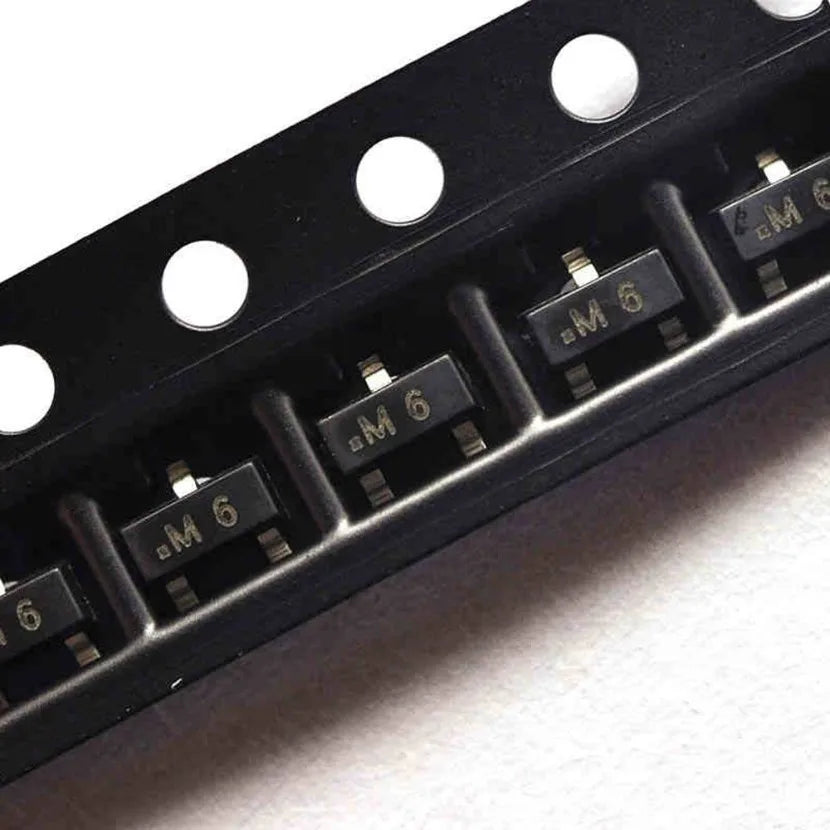 100PCS S9015 M6 0.1A 45V PNP SOT-23 SMD Chip Transistor