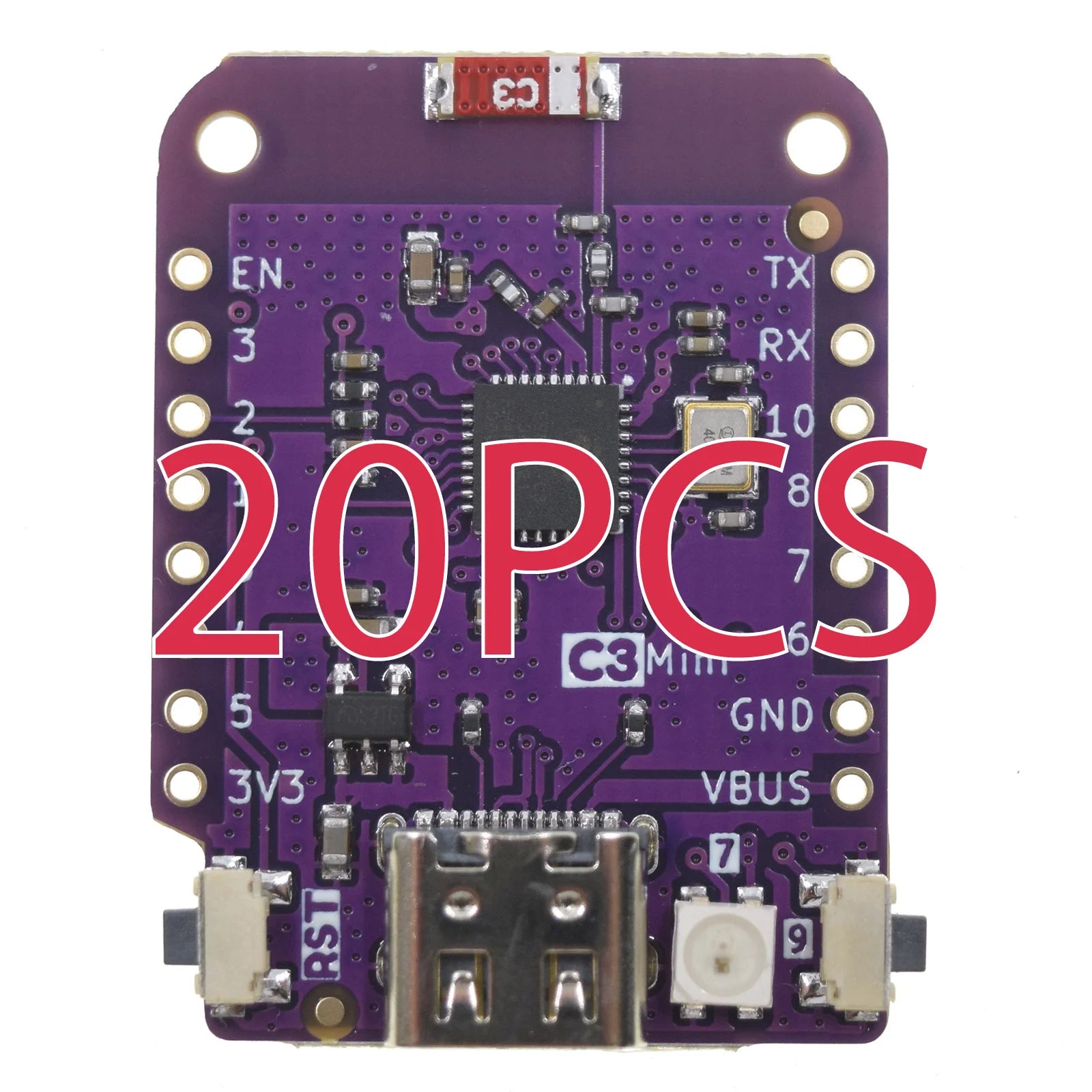 C3 Mini V2.1.0 - LOLIN WIFI Bluetooth LE BLE IOT Board ESP32-C3FH4 ESP32-C3 4MB FLASH MicroPython Arduino Compatible