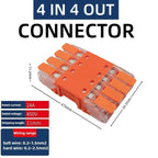 10pcsQuick Lever Splicing Wire Connectors 2/3/4 Pins CMK642 Compact Plugable Male Female Terminals Universal Blocks