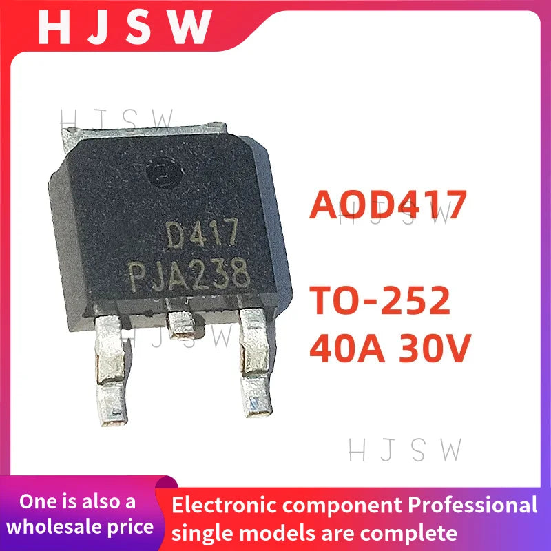 10-30-50PCS NEW 100% quality AOD417 D417 TO-252 40A 30V P-channel transistors MOS field effect tube electronics electrónica