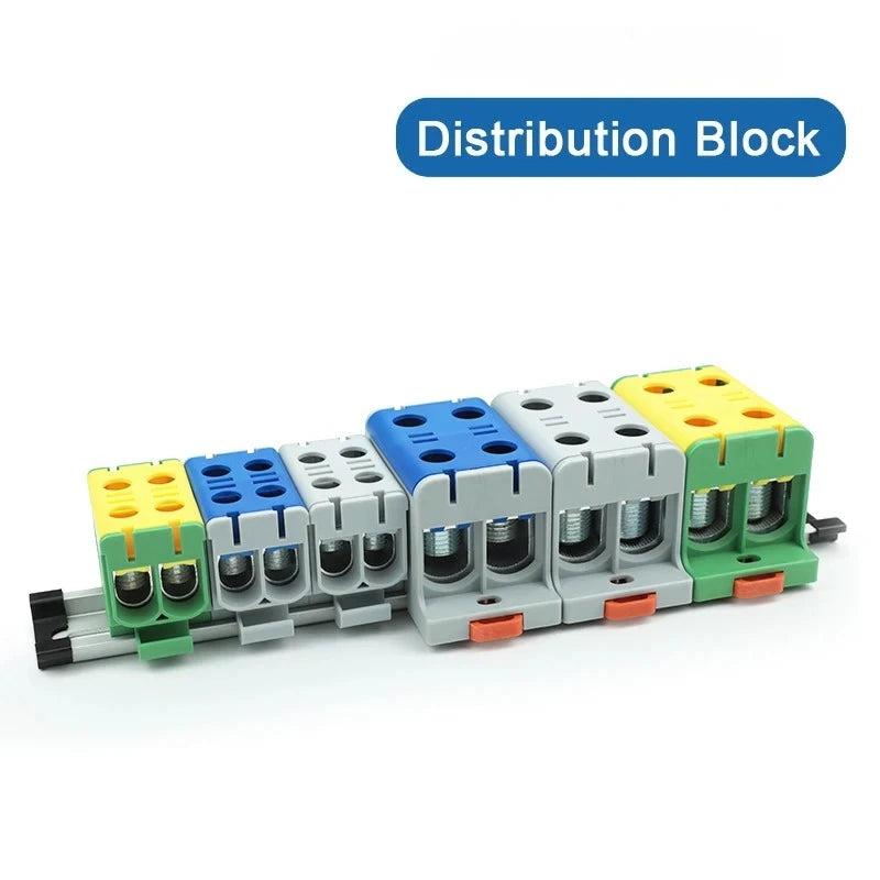 Aluminum Distribution Block Din Rail Mounting WKL 50/95/150/240 mm² Cable Power Connector Terminal Block Box