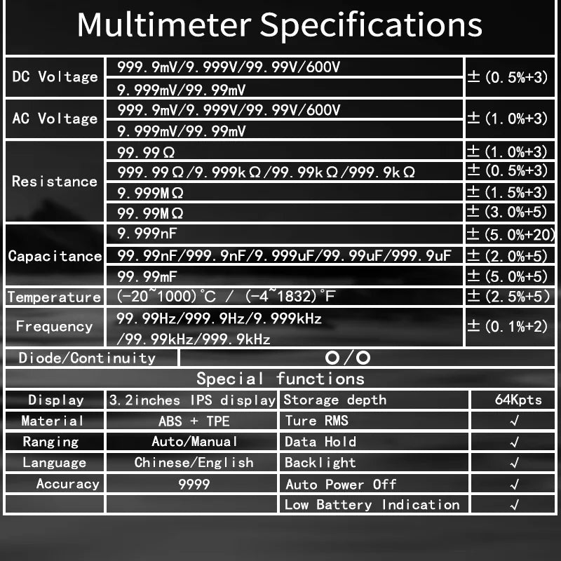 ZT701 Portable 2 in 1 Oscilloscope Multimeter Multifunctional Electrical Test Tool 5MHz 48MSa/s Sampling