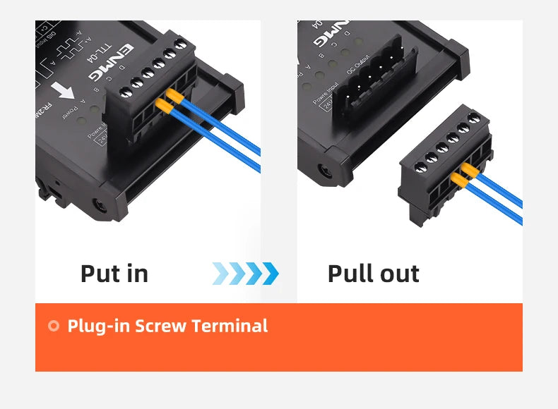 ENMG Differential Signal Converter TTL to HTL Differential to Open Collector Single-Ended Pulse NPN PNP Compatible 5V to 24VDC.