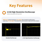 OWON ADS800A Portable Digital Oscilloscope 100MHz Bandwidth 1GSa/s 7" TFT-LCD Storage Multimeter Auto Measure USB/PC Connect