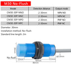 M30 capacitive proximity switch, metal and non-metal induction switch, glass liquid level detection, water switch sensor