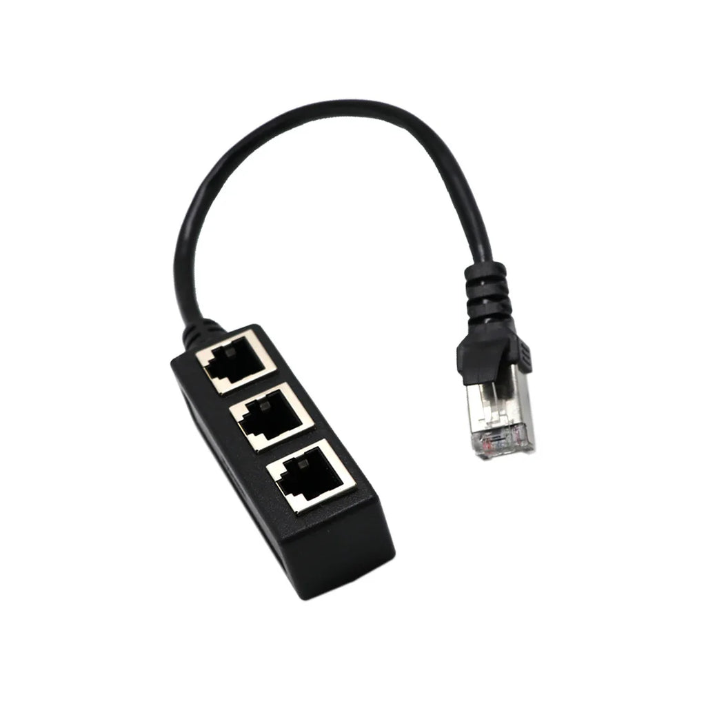 3 In 1 RJ45 Splitter LAN Ethernet Network RJ45 Connector Extender Adapter Cable for Networking Extension 1 Male To 2/3 Female