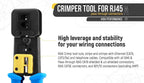 Hoolnx RJ45 Crimp Tool Pass Through Ethernet Crimper Cutter Stripper for Cat5e Cat6 RJ45/RJ12 Regular and End Pass Through Plugs