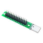USB Type-C Male & Female Test Board 24Pin, Breakout Module with PCB and Pin Header