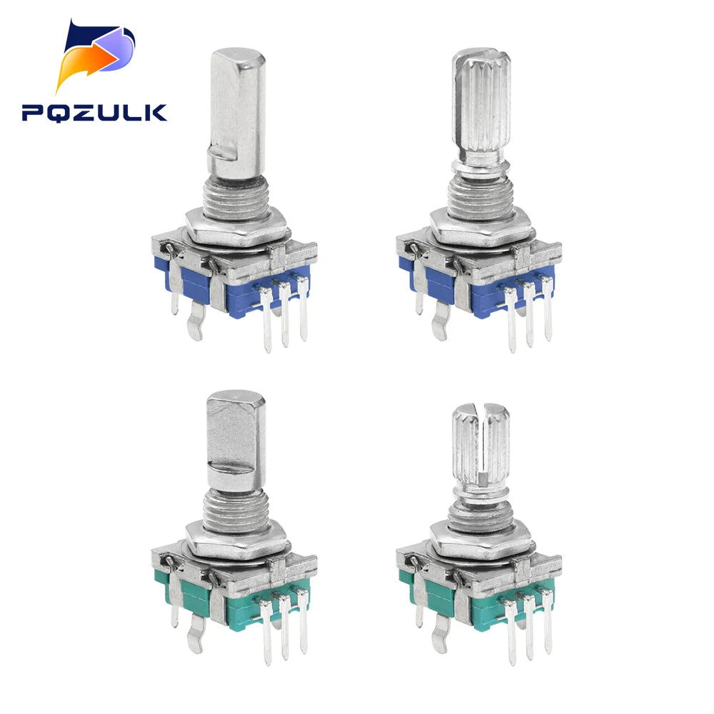 5PCS  20 Position Incremental 360 Rotary Encoder Knob Button Switch EC11 Arduino Digital Potentiometer 15/20mm Plum Half Shaft