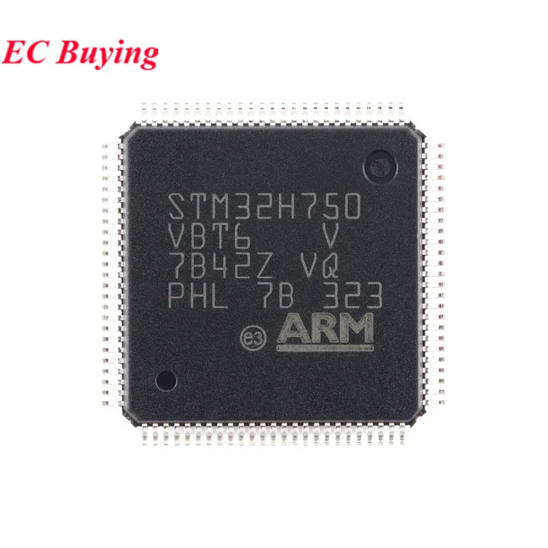 5Pcs/1pc STM32H750 STM32H750VBT6 STM32 H750VB H750VBT6 LQFP-100 ARM Cortex-M7 32-bit Microcontroller MCU Chip IC Controller