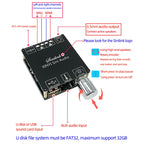 Bluetooth 5.0 Mini Cool Audio Digital Power Amplifier Board 20W*2 50W*2 100W*2 Stereo Wireless AMP Amplificador Module AUX Input