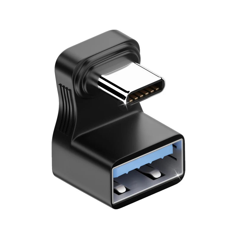 180 Degree U-shaped 100W USB 3.1 Type C Male to Female 1 to 2 Adapter OTG 10Gbps Fast Data 4K Tablet USB-C Charging Converter