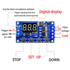 DC 6-30V Digital Time Delay Relay LED Display Automation Cycle Timer Control Switch Adjustable Timing Relay Time Delay Switch