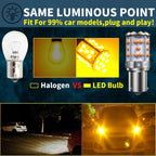 2pcs LED P21W 1156 BA15S PY21W BAU15S 3030 35SMD Bulb Canbus Free T20 7440 W21W Lamp For Car Turn Signal Light Backlight Orange
