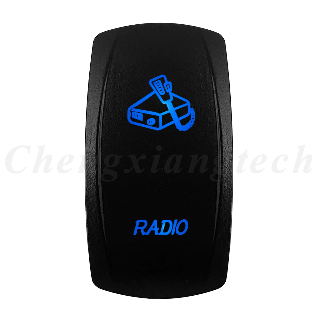 12V 20A Blue Led Car Boat Laser Rocker Switch ON OFF, (ON) OFF, ON OFF ON, (ON) OFF ON, (ON) OFF (ON) Waterproof
