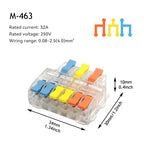 Mini Fast Wire Connectors Universal Compact Lever Nut Crimp Splitter Push-in Electrical Conductors Home Wiring Terminal Block