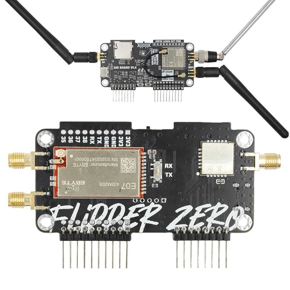 For Flipper Zero Multiboard 2.4G Module Expansion WiFi NRF24 + ESP32 Expansion High Gain CC1101 Module
