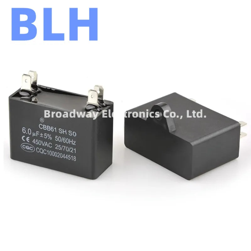 CBB61 Air Conditioning External Unit Capacitor Fan Starting Capacitor 450VAC 450V 0.8UF 1UF 1.2UF 1.5UF 1.8UF 2UF 2.5UF 3UF