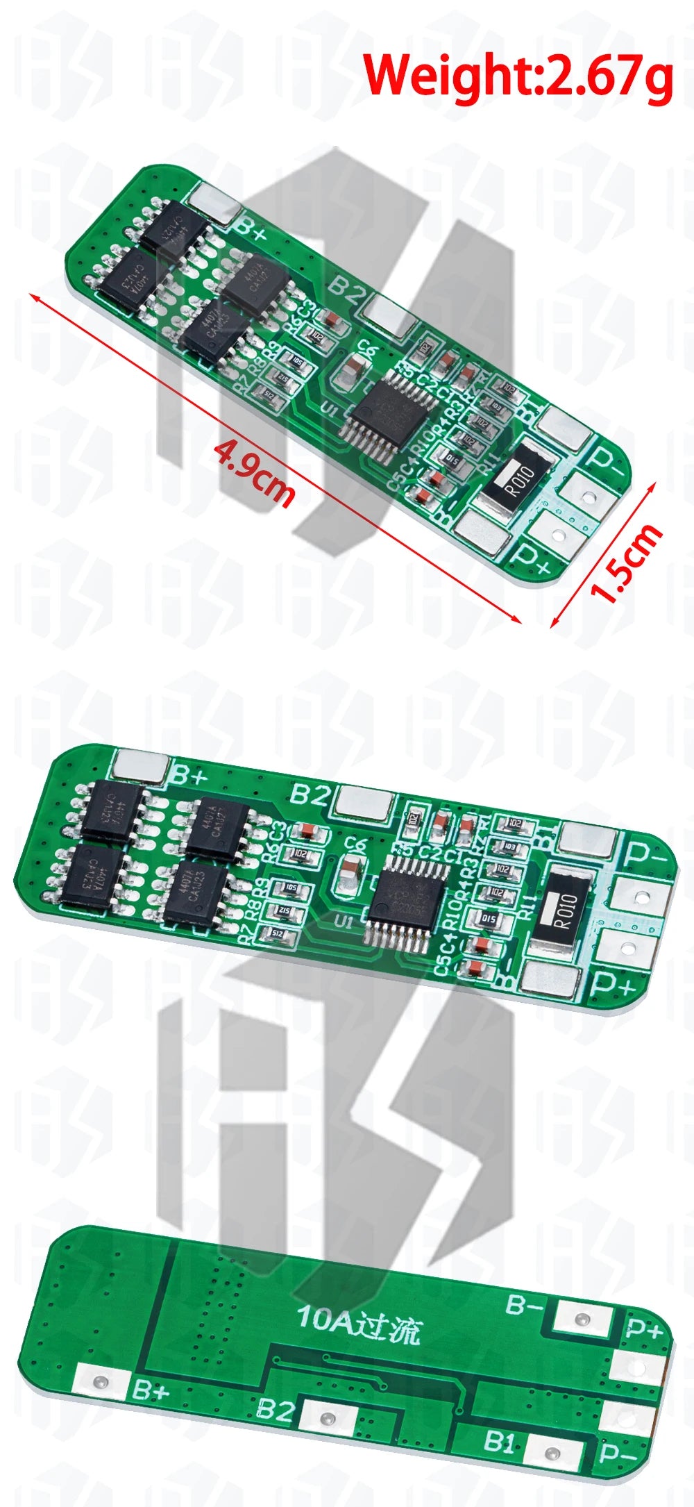 Lithium Battery Charging Boost Module with Balanced Support, Fast Charge with Indicator, 2S, 3S, Type-C BMS, 15W, 8.4V, 12.6V,