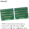 1Pcs FPC/FFC Transfer Board 8 Kinds Spacing  0.5/0.7/0.9/1.1MM  50P TO DIP 2.54MM 0.6/0.8/1.0/1.2MM Double Panel WEIHENGWEI