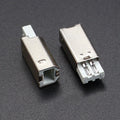 5PCS B Type 90°/180° Connector Soldering DIY Printer Interface Repair USB 2.0 and USB 3.0 Connector Female Socket Male Jack