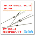 Zener 2000PCS DO-41 1N4731 1N4732 1N4733 1N4734 DO41 1W 4.3V 4.7V 5.1V 5.6V 1N4731A 1N4732A 1N4733A 1N4734A
