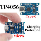 TP4056 +Protection Dual Functions 5V 1A Micro USB 18650 Lithium Battery Charging Board Charger Module