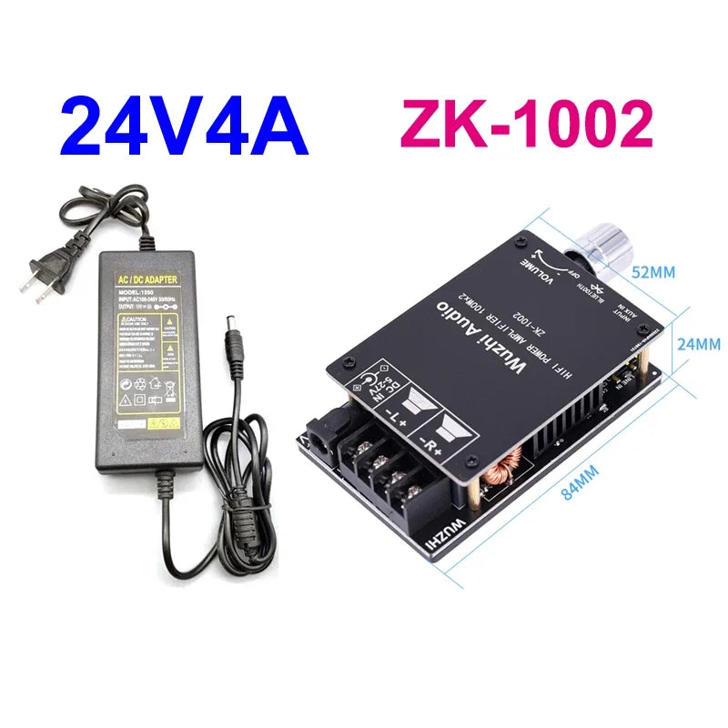 2*100W Bluetooth 5.0 TPA3116D2 Audio Power Amplifier Stereo HiFi Class D Digital TPA3116 Home Theater AUX Mini Music AMP