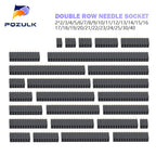 10PCS 2.54mm Double Row Female 2~40P Breakaway PCB Board Pin Header Socket Connector Pinheader 2*2/3/4/6/10/12/16/20/40Pin