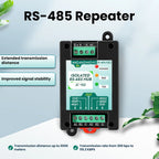 DC 9-40V RS485 2-Way Opto-Isolated Repeater Industrial-Grade 485 Hub 2-Port Anti-Interference Surge-Protected Signal Amplifier