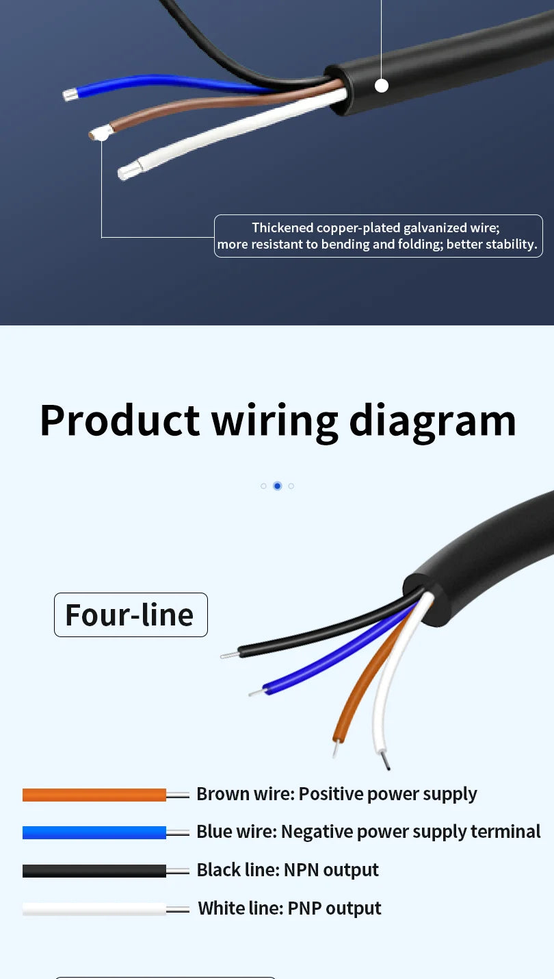 ZHICAN E2K Non Contact Capacitive Liquid Level Sensor Pipe Water Tank Full Empty Detection Alarm Switch