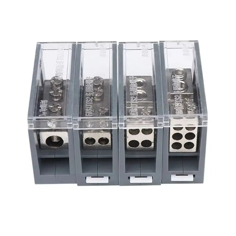 One in Multiple out Din Rail Terminal Block 150A Universal Distribution Box Wire Connector ABS/Copper Power Junction Box