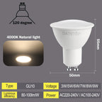 10pcs LED Spotlight GU10 Bulb 5W 6W 7W 8W 9W GU10 AC 220V 100V Replace 30W 40W 50W Halogen Lamp for Home Lighting Derection