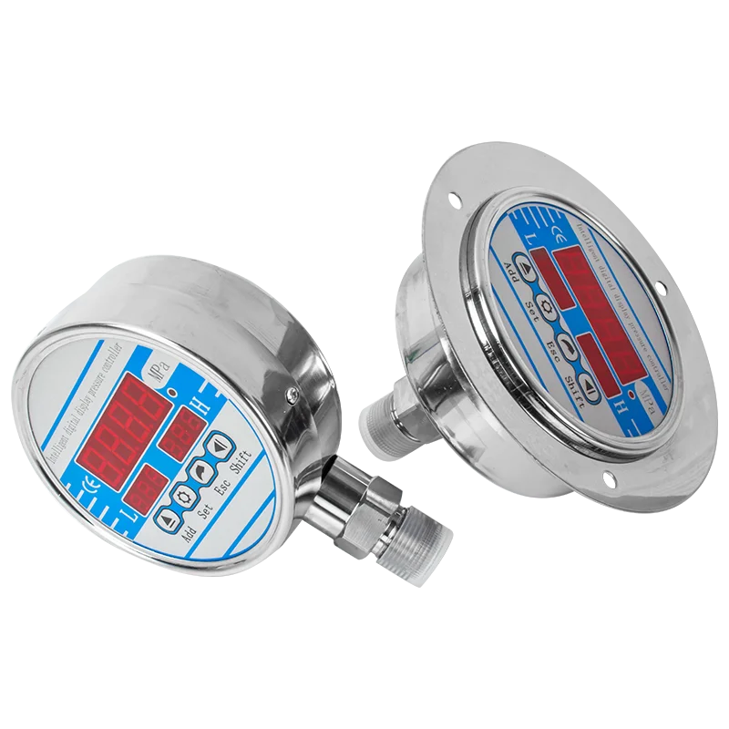 100mm Dial 0-60Mpa Digital Pressure Gauge Electronic Contact Hydraulic Meter 200Bar 400Bar M20*1.5 for Industrial Use
